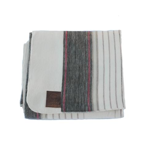 Alpaca Blanket - Neutral & Red Stripes - EQUAL UPRISE