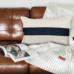 Alpaca Blanket - White & Grey Stripes - EQUAL UPRISE