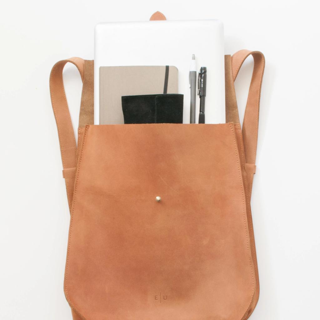 Leather Backpack - Honey - EQUAL UPRISE