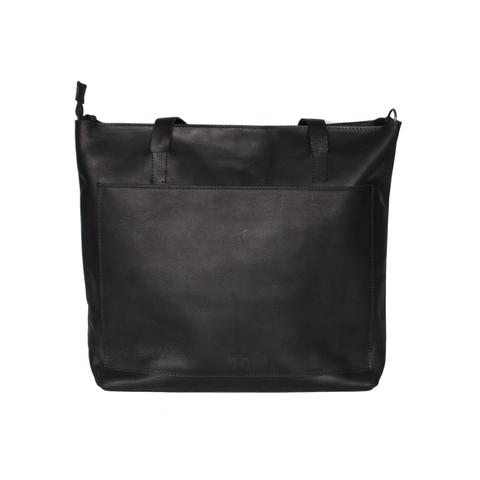Leather Tote - Black - EQUAL UPRISE