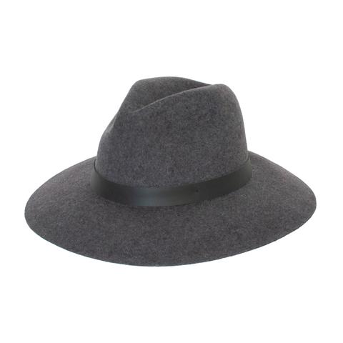 Panama Wool Hat - Dark Grey