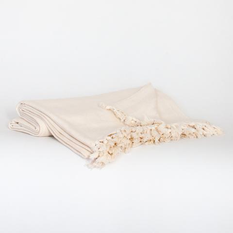 Peshtemal Style Coverlet - Ivory